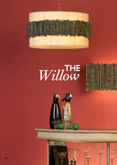 David Hunt Lighting Willow Pendant WIL0431 Gold Cocoa Taupe Shade Cotton Diffuser